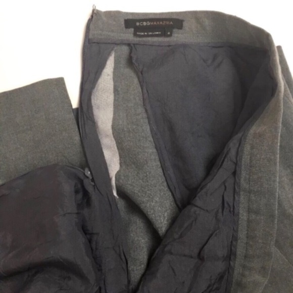 BCBGMAXAZRIA Skirt Pencil Solid Grey Career Work Suit Minimalist Neutral Size 6 - Picture 6 of 13